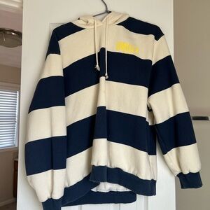 Zara Smiley Hoodie in Yellow & Cream